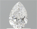 Natural Diamond 0.50 Carats, Pear with  Cut, D Color, VVS2 Clarity and Certified by GIA
