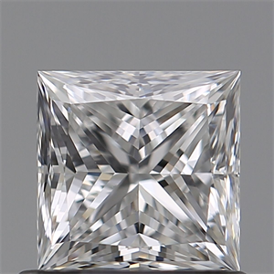 Picture of Natural Diamond 0.71 Carats, Princess with  Cut, E Color, VVS2 Clarity and Certified by GIA