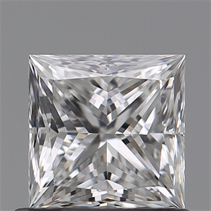 Picture of Natural Diamond 0.71 Carats, Princess with  Cut, E Color, VVS2 Clarity and Certified by GIA