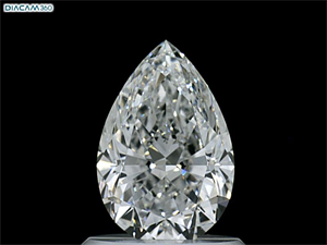 Picture of Natural Diamond 1.01 Carats, Pear with  Cut, D Color, IF Clarity and Certified by GIA