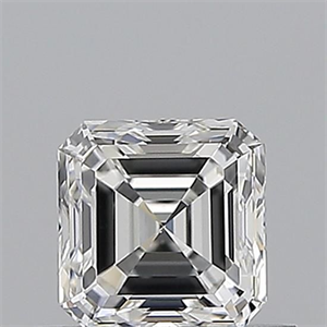 Picture of Natural Diamond 0.54 Carats, Asscher with  Cut, F Color, VS1 Clarity and Certified by GIA