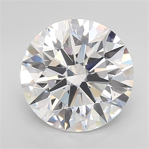 Picture of Lab Grown Diamond 4.65 Carats, Round with Ideal Cut, D Color, IF Clarity and Certified by IGI