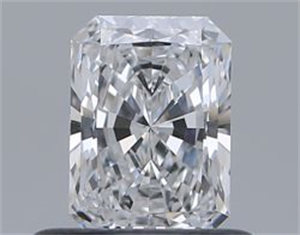 Picture of Natural Diamond 0.51 Carats, Radiant with  Cut, D Color, VVS2 Clarity and Certified by GIA