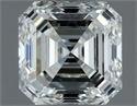 Natural Diamond 1.00 Carats, Asscher with  Cut, H Color, VVS1 Clarity and Certified by IGI
