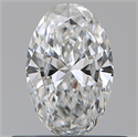 Natural Diamond 0.49 Carats, Oval with  Cut, F Color, VVS1 Clarity and Certified by GIA