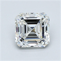 Natural Diamond 1.30 Carats, Asscher with  Cut, F Color, VVS2 Clarity and Certified by GIA