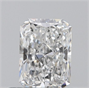 Natural Diamond 0.50 Carats, Radiant with  Cut, E Color, SI1 Clarity and Certified by GIA