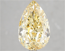 Picture of Lab Grown Diamond 3.02 Carats, Pear with  Cut, Fancy Intense Yellow Color, VS2 Clarity and Certified by IGI