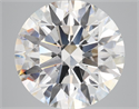 Lab Grown Diamond 6.56 Carats, Round with Ideal Cut, G Color, VS2 Clarity and Certified by IGI