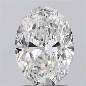 Picture of Natural Diamond 1.50 Carats, Oval with  Cut, E Color, SI2 Clarity and Certified by GIA