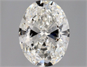Natural Diamond 0.60 Carats, Oval with  Cut, H Color, VVS2 Clarity and Certified by GIA