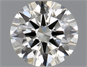 Natural Diamond 0.57 Carats, Round with Excellent Cut, H Color, VVS2 Clarity and Certified by IGI