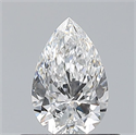 Natural Diamond 0.50 Carats, Pear with  Cut, E Color, VS2 Clarity and Certified by GIA