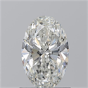Natural Diamond 1.01 Carats, Oval with  Cut, H Color, SI2 Clarity and Certified by GIA
