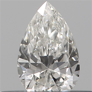Picture of Natural Diamond 0.10 Carats, Pear with  Cut, D Color, SI1 Clarity and Certified by IGI