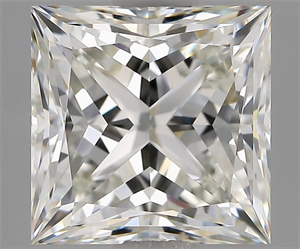 Foto Diamante Natural 3.20 quilates, Princesa , Color J, claridad VVS1 y certificado GIA de