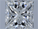 Natural Diamond 0.70 Carats, Princess with  Cut, F Color, VVS1 Clarity and Certified by GIA