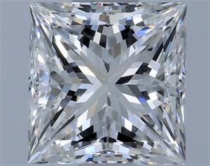 Picture of Natural Diamond 0.70 Carats, Princess with  Cut, F Color, VVS1 Clarity and Certified by GIA