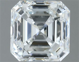 Picture of Natural Diamond 0.81 Carats, Asscher with  Cut, H Color, VVS1 Clarity and Certified by GIA