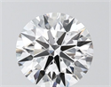 Lab Grown Diamond 1.42 Carats, Round with Ideal Cut, D Color, VS1 Clarity and Certified by IGI