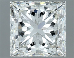 Picture of Natural Diamond 1.52 Carats, Princess with  Cut, G Color, SI1 Clarity and Certified by IGI