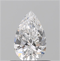 Natural Diamond 0.50 Carats, Pear with  Cut, D Color, VVS1 Clarity and Certified by GIA