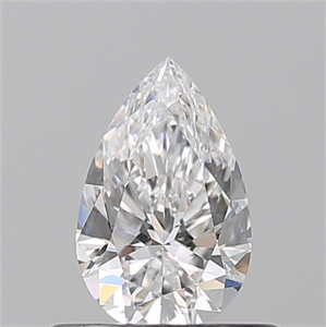 Picture of Natural Diamond 0.50 Carats, Pear with  Cut, D Color, VVS1 Clarity and Certified by GIA