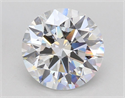 Lab Grown Diamond 3.01 Carats, Round with Ideal Cut, E Color, VS1 Clarity and Certified by IGI
