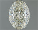 Natural Diamond 0.91 Carats, Oval with  Cut, J Color, SI2 Clarity and Certified by IGI