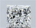 Natural Diamond 1.00 Carats, Princess with  Cut, H Color, VS2 Clarity and Certified by GIA