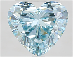 Picture of Lab Grown Diamond 3.51 Carats, Heart with  Cut, Fancy Blue Color, VS1 Clarity and Certified by IGI