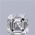 Natural Diamond 0.71 Carats, Asscher with  Cut, G Color, IF Clarity and Certified by GIA