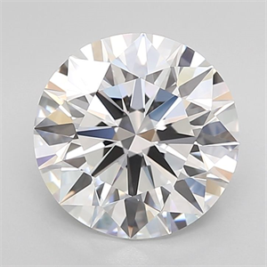 Picture of Lab Grown Diamond 2.96 Carats, Round with Excellent Cut, D Color, FL Clarity and Certified by GIA