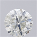 Natural Diamond 1.50 Carats, Round with Very Good Cut, I Color, I1 Clarity and Certified by IGI