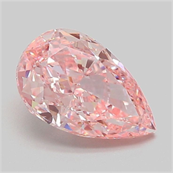 Picture of Lab Grown Diamond 1.53 Carats, Pear with  Cut, Fancy Vivid Pink Color, VS1 Clarity and Certified by IGI