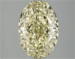 Picture of Lab Grown Diamond 3.09 Carats, Oval with  Cut, Fancy Intense Yellow Color, VS1 Clarity and Certified by IGI