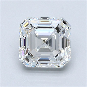 Picture of Natural Diamond 1.30 Carats, Asscher with  Cut, F Color, VS2 Clarity and Certified by GIA