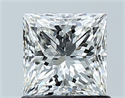 Natural Diamond 1.01 Carats, Princess with  Cut, H Color, VS2 Clarity and Certified by GIA