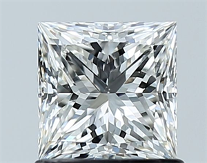 Picture of Natural Diamond 1.01 Carats, Princess with  Cut, H Color, VS2 Clarity and Certified by GIA