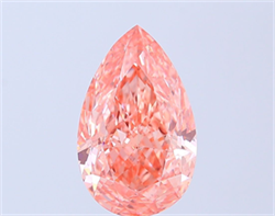 Picture of Lab Grown Diamond 4.51 Carats, Pear with  Cut, Fancy Vivid Pink Color, VS2 Clarity and Certified by IGI