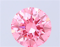 Picture of Lab Grown Diamond 1.50 Carats, Round with Excellent Cut, Fancy Vivid Pink Color, VS1 Clarity and Certified by IGI