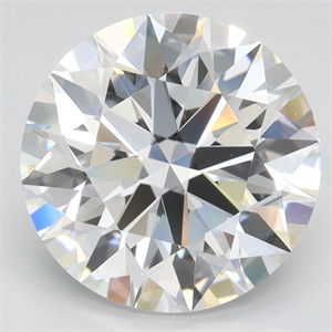 Picture of Lab Grown Diamond 3.37 Carats, Round with Ideal Cut, D Color, IF Clarity and Certified by IGI