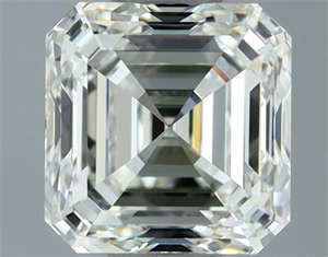 Picture of Natural Diamond 0.91 Carats, Asscher with  Cut, I Color, VVS2 Clarity and Certified by IGI