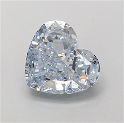 Picture of Lab Grown Diamond 1.82 Carats, Heart with  Cut, Fancy Intense Blue Color, VVS2 Clarity and Certified by IGI