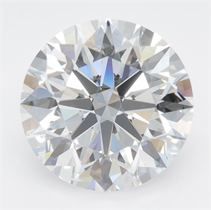 Picture of Lab Grown Diamond 3.26 Carats, Round with Excellent Cut, D Color, VVS2 Clarity and Certified by GIA