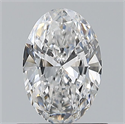 Natural Diamond 0.70 Carats, Oval with  Cut, D Color, VS1 Clarity and Certified by GIA