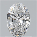Natural Diamond 0.70 Carats, Oval with  Cut, D Color, VS1 Clarity and Certified by GIA