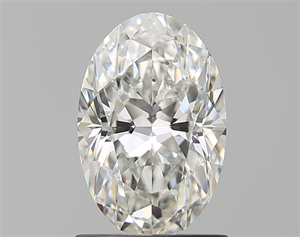 Foto Diamante Natural 1.22 quilates, Ovalado , Color H, claridad SI1 y certificado GIA de