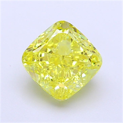 Picture of Lab Grown Diamond 2.09 Carats, CUSHION MODIFIED with  Cut, Fancy Vivid Yellow Color, VVS1 Clarity and Certified by IGI