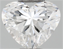 Natural Diamond 0.37 Carats, Heart with  Cut, F Color, IF Clarity and Certified by GIA
